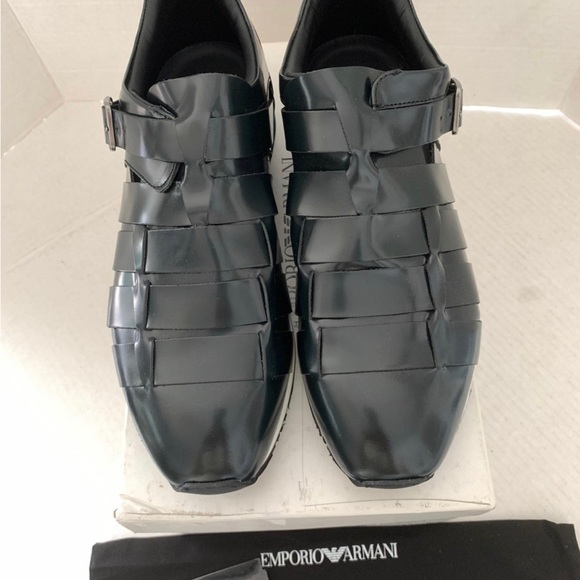 Emporio Armani Monkstrap Sneakers Men Sz 9 NWB - Picture 2 of 6